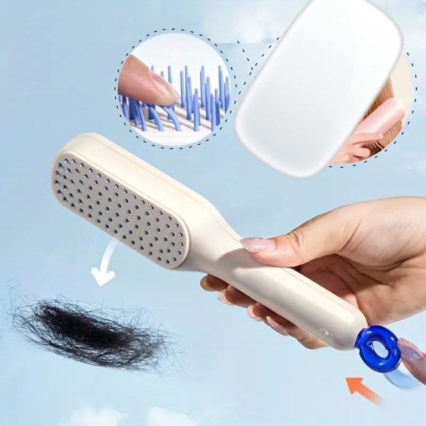 Self-Cleaning Hair Brush, One-Click Telescopic Hair Comb