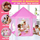 Princess Castle Play Tent with Star Light for Girls - smartishTrend