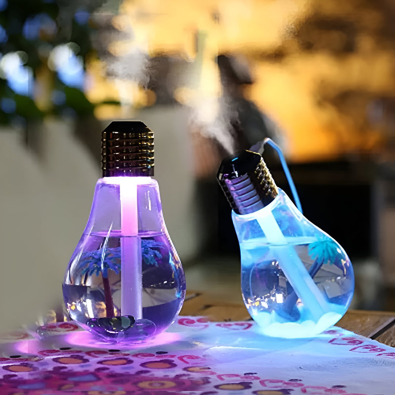 Bulb Air Humidifier | Rechargeable Night Light with 7 Colors